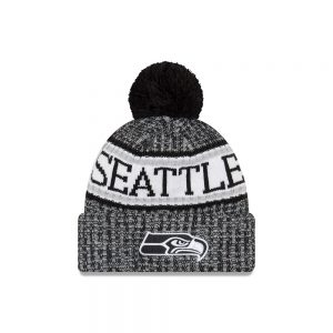 Seattle Seahawks Black and White NFL Sideline 2018 Mütze