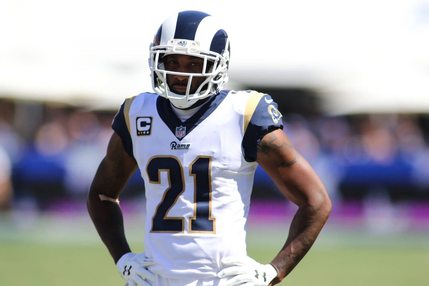 September 16 2018 Los Angeles CA Los Angeles Rams defensive back Aqib Talib 21 during the NFL