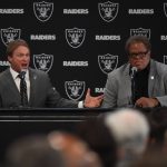 Reggie McKenzie Oakland Raiders new head coach John Gruden L answers with Reggie McKenzie at the Raiders Headquarter