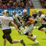 Adrian Platzgummer wird die gegnerische Defense herausfordern SWARCO RAIDERS Tirol vs. SonicWall Rangers Mödling