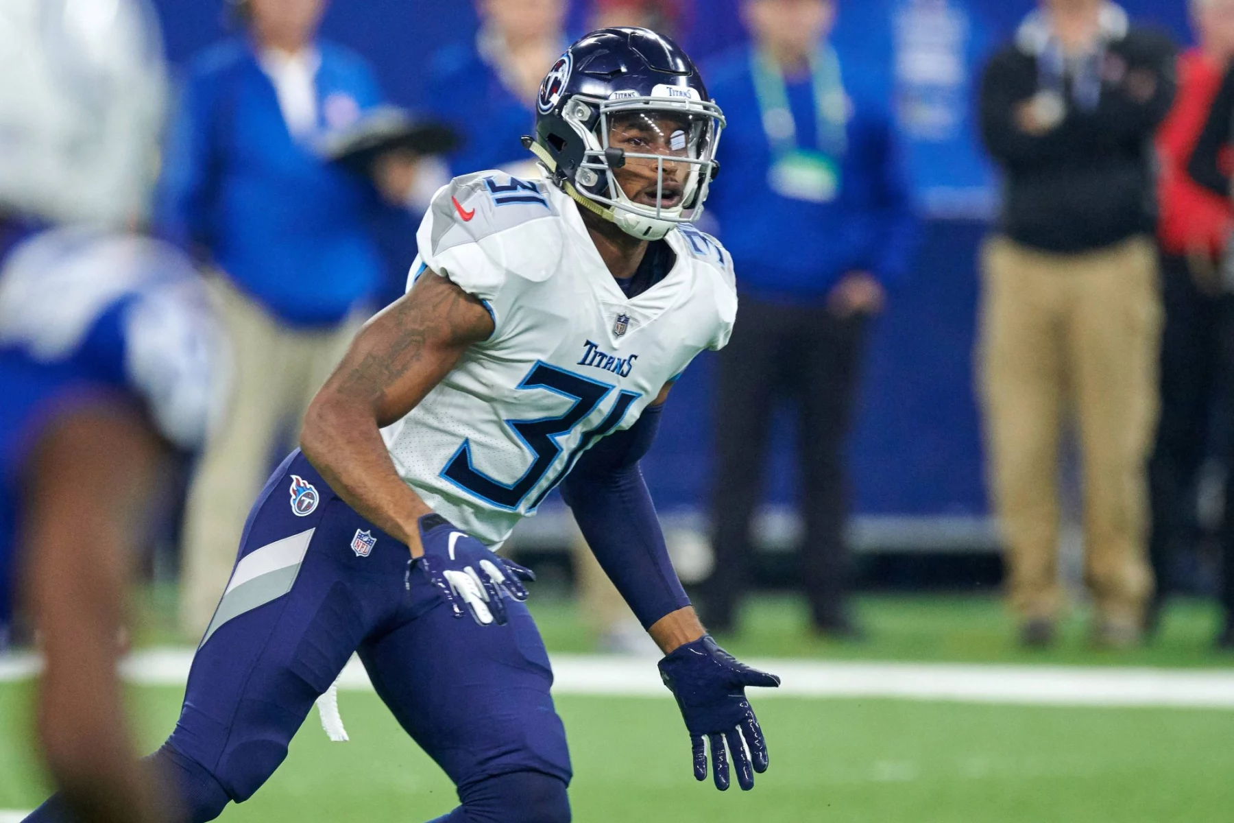 Tennessee Titans free safety Kevin Byard (31) runs in game action between the Indianapolis Colts