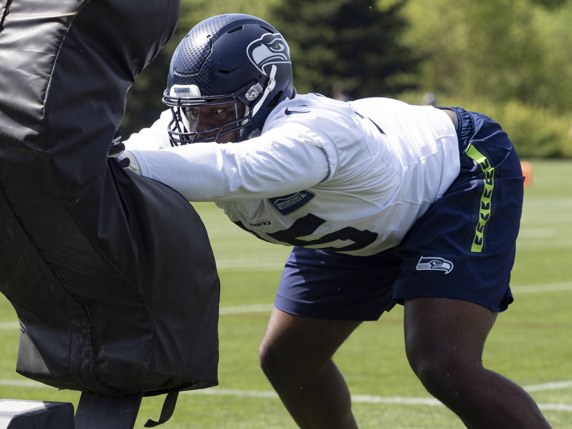 L.J. Collier Seattle Seahawks defensive end L J Collier 91 performing drills during the S