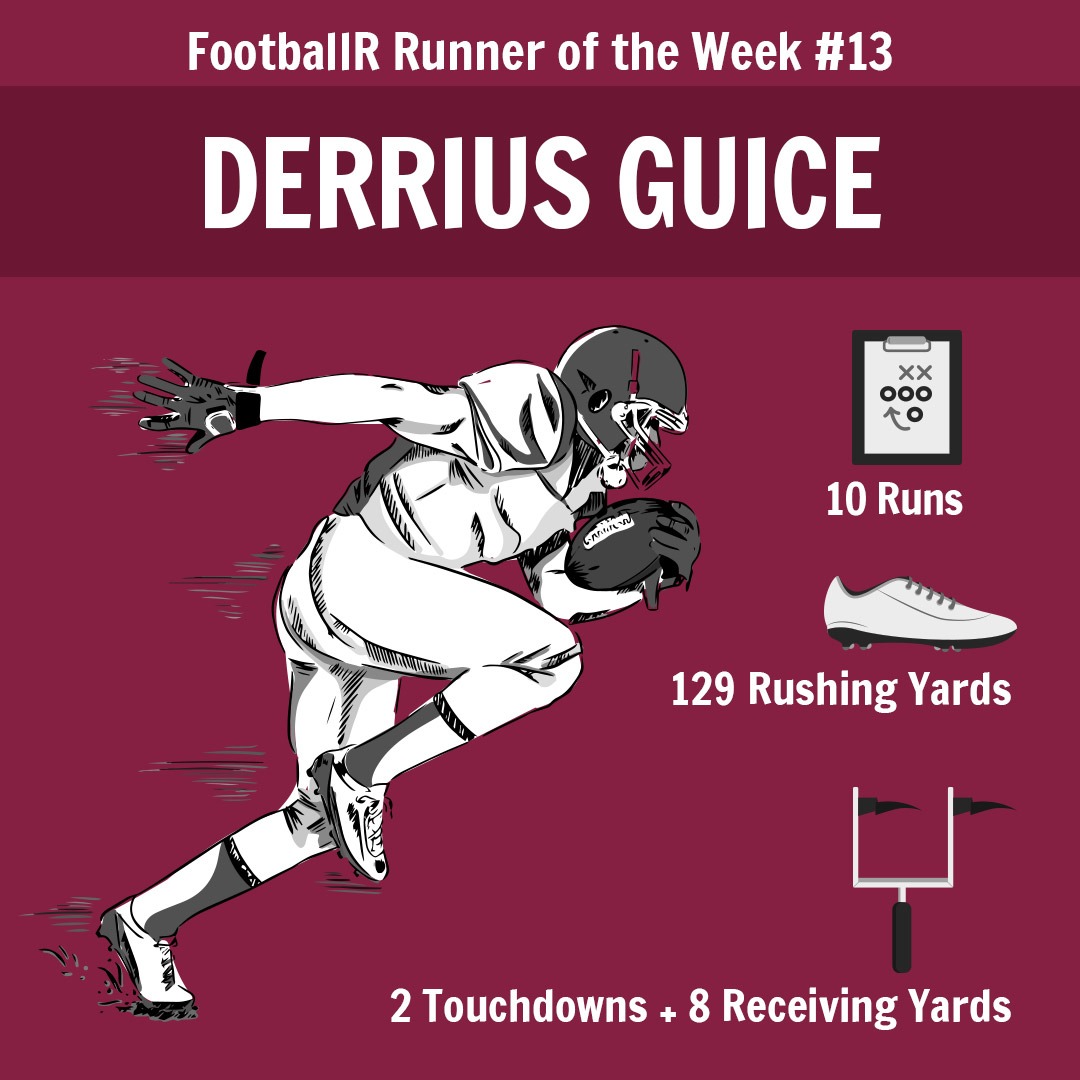 derrius guice - footballr runner of the week