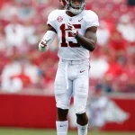 Oct 6 2018 Xavier McKinney 15 motions to his team mates defensive calls Alabama defeated Arkansas
