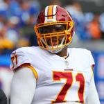 EAST RUTHERFORD NJ OCTOBER 28 Washington Redskins offensive tackle Trent Williams 71 prior to