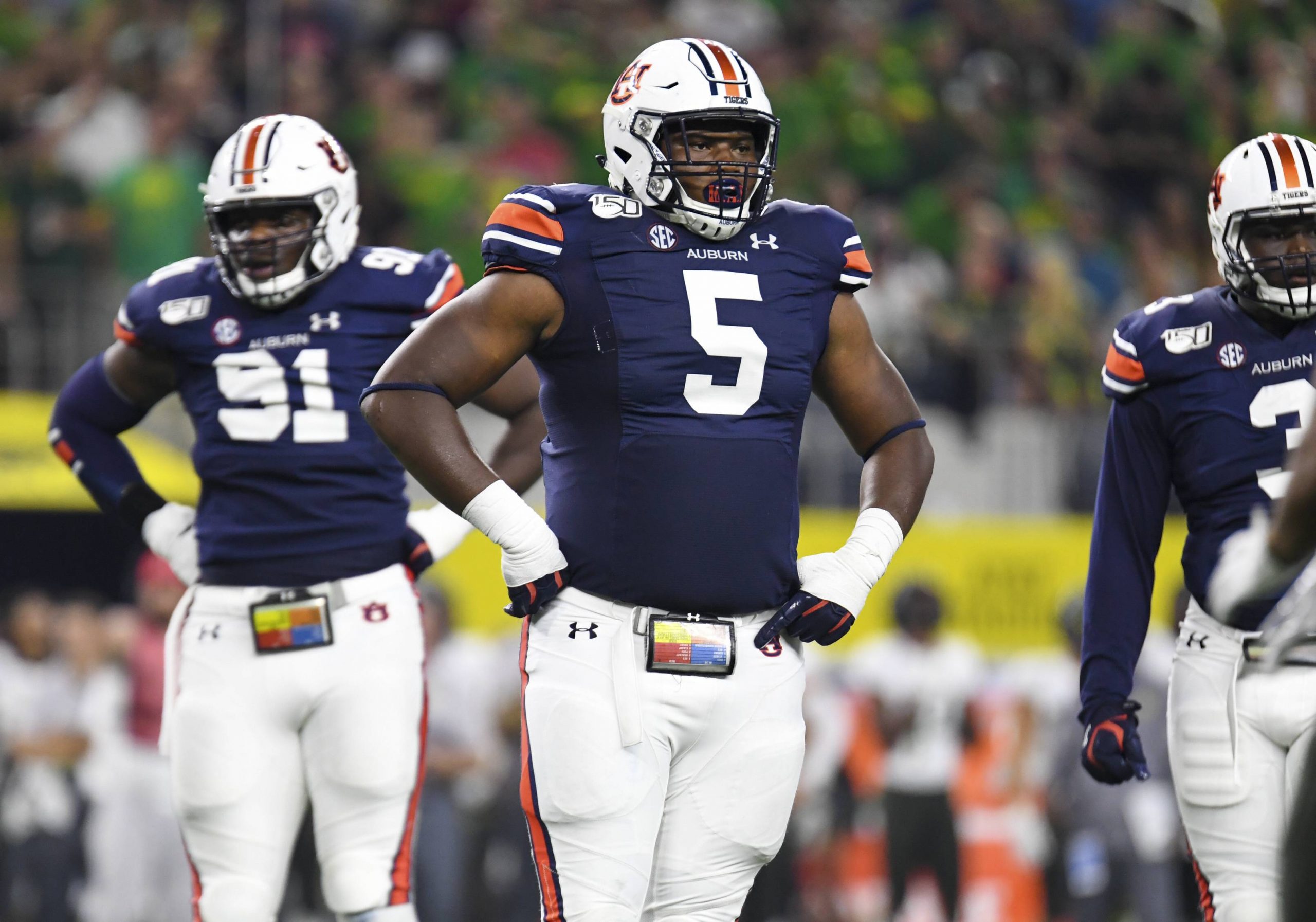 August 31 2019 Auburn Tigers defensive tackle Derrick Brown 5 in the NCAA College League USA Adv