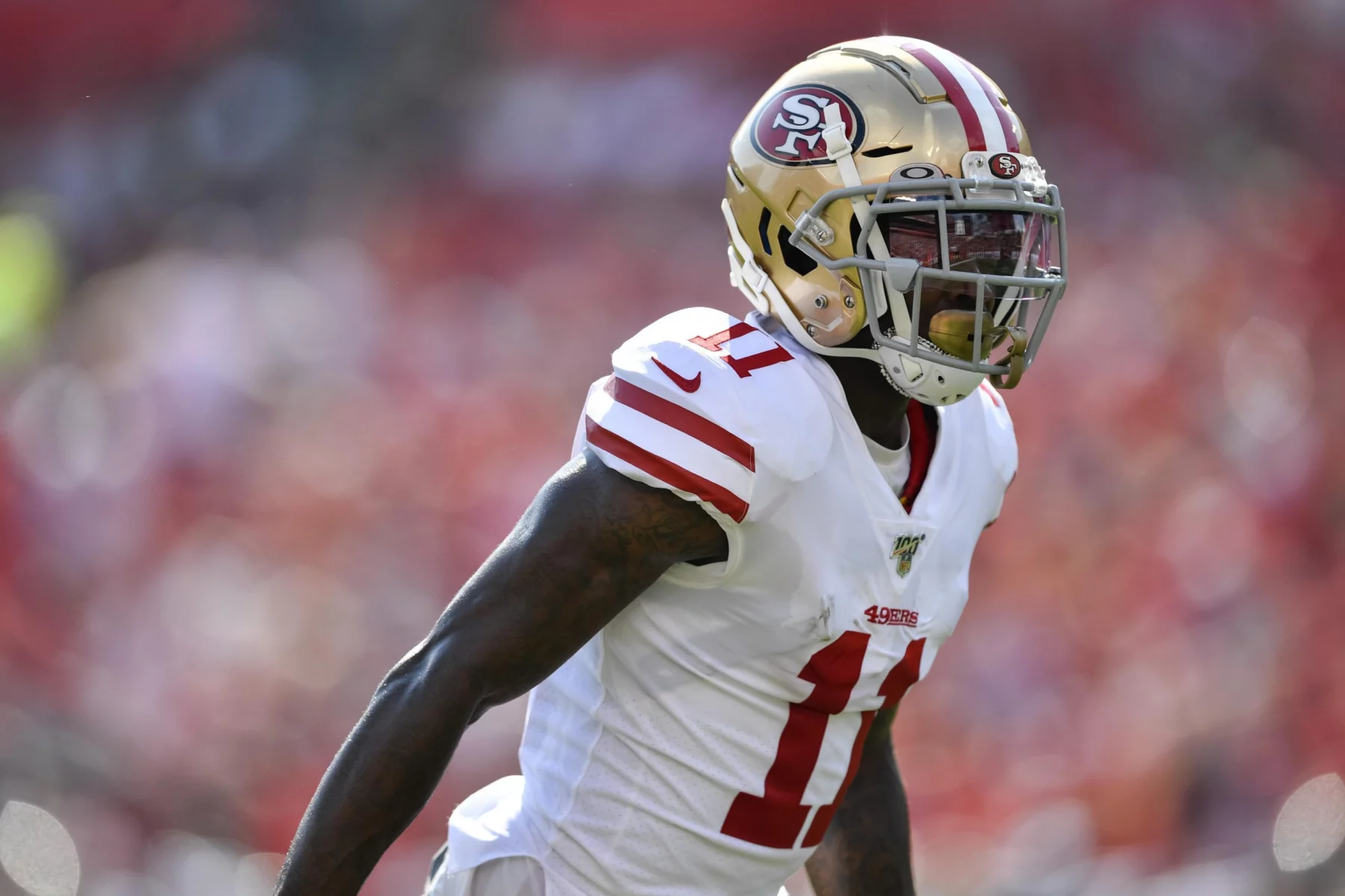 TAMPA FL SEPTEMBER 08 San Francisco 49ers Wide Receiver Marquise Goodwin 11 during the first h