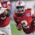 December 28, 2019, Phoenix, Arizona, USA: 2 J.K. Dobbins, RB of the Ohio State Buckeyes runs for a touchdown during the