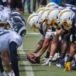 August 3 2019 Irvine California USA Los Angeles Rams and the Los Angeles Chargers line up for