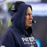 New England Patriots head coach Bill Belichick walks on the sideline in the third quarter of the NFL, American Football