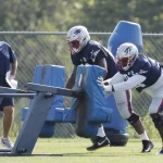 FOXBOROUGH MA JULY 28 New England Patriots head coach Bill Belichick watches New England Patriot