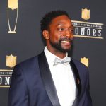 MINNEAPOLIS MN FEBRUARY 03 Charles Tillman poses for Photographs on the Red Carpet at NFL Americ