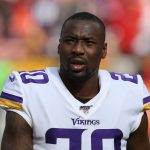 KANSAS CITY, MO - NOVEMBER 03: Minnesota Vikings cornerback Mackensie Alexander (20) before an NFL, American Football He