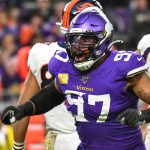 MINNEAPOLIS, MN - NOVEMBER 17: Minnesota Vikings Defensive End Everson Griffen (97) celebrates his sack of Denver Bronc