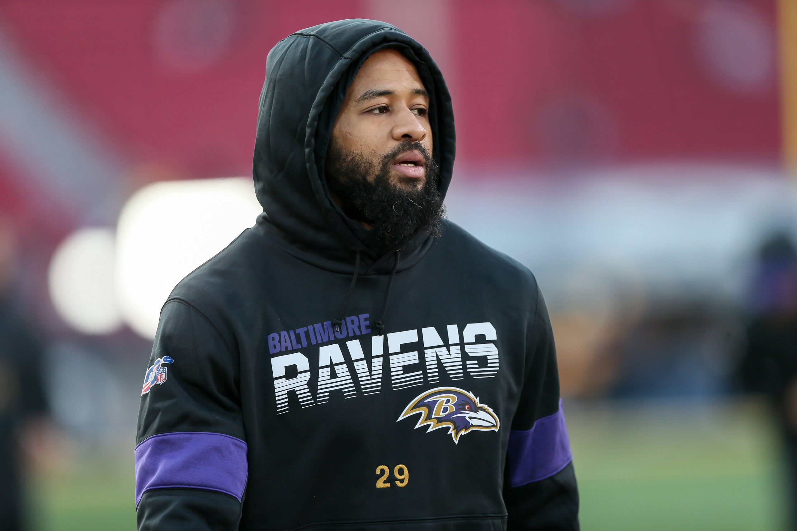 LOS ANGELES, CA - NOVEMBER 25: Baltimore Ravens free safety Earl Thomas (29) before the Baltimore Ravens vs Los Angeles