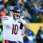 GREEN BAY, WI - DECEMBER 15: Chicago Bears quarterback Mitchell Trubisky (10) tries to hear a play call during a game be