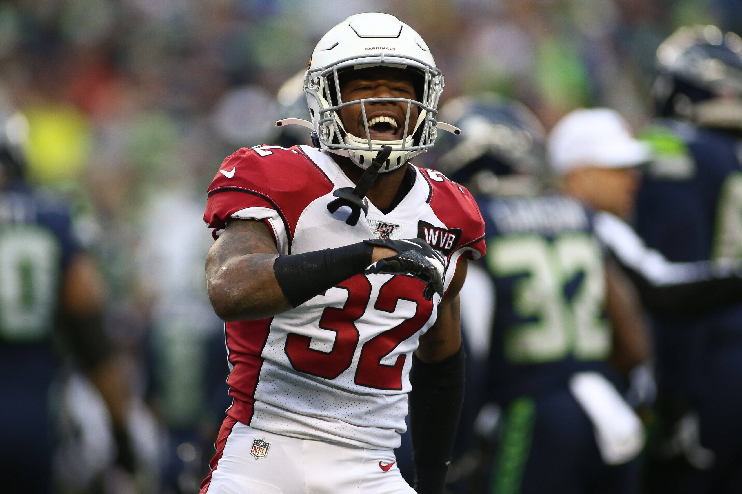 December 22, 2019: Arizona Cardinals safety Budda Baker (32) reacts to a big defensive play during a game between the A