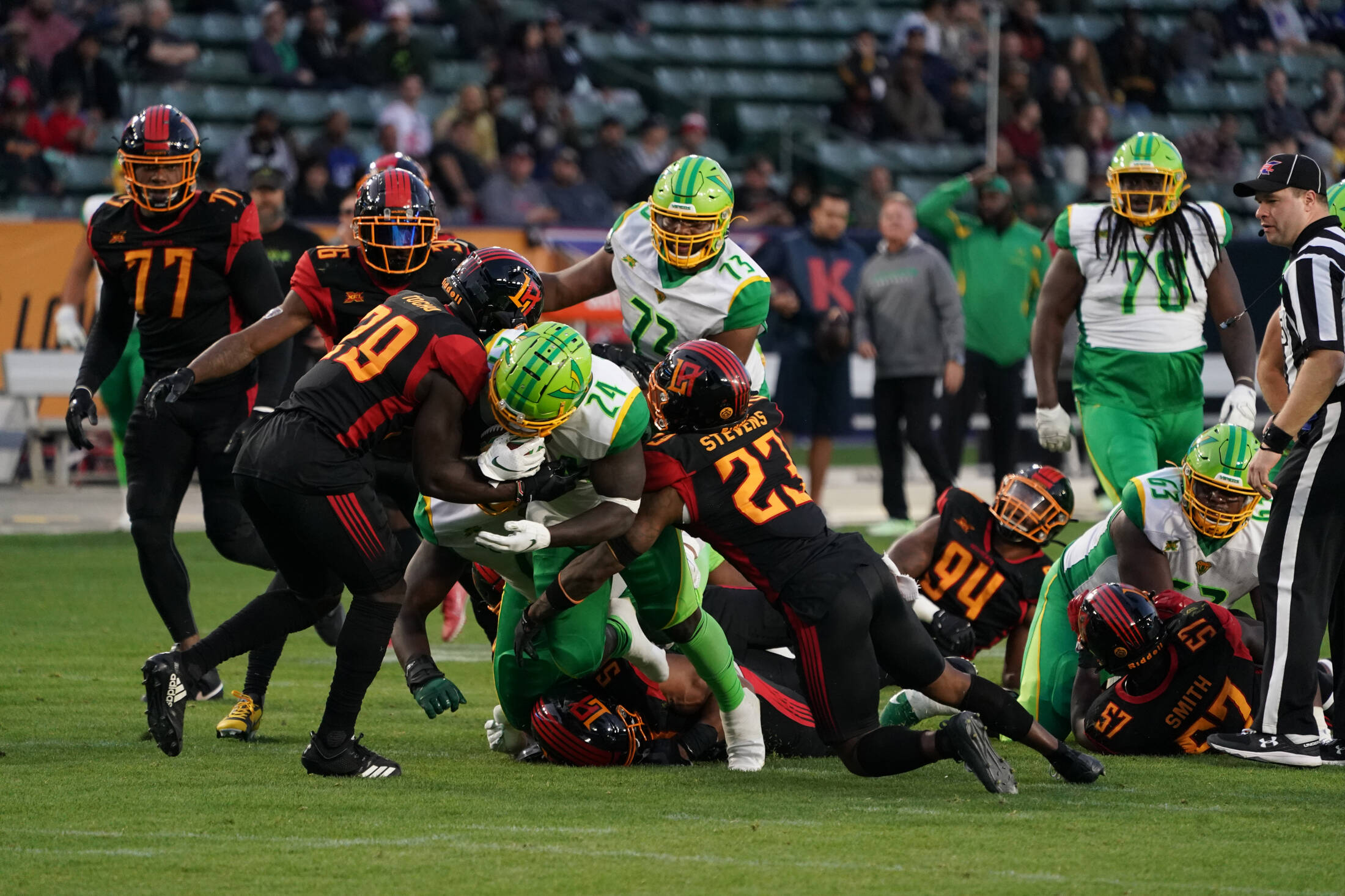 March 8, 2020, Carson, CA, USA: XFL Football - the Los Angeles Wildcats beat the Tampa Bay Vipers, 41 to 34, at The Dign