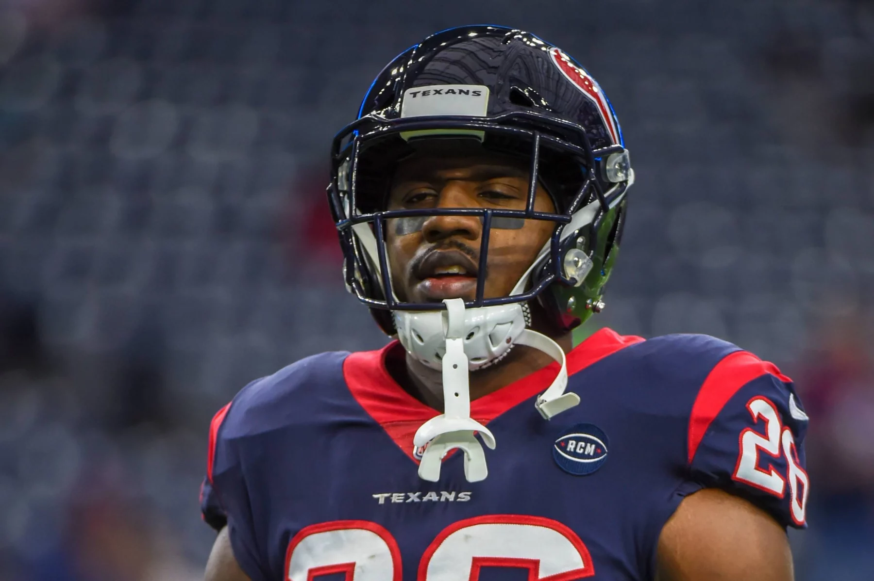 HOUSTON TX DECEMBER 30 Houston Texans Running Back Lamar Miller 26 warms up before the footbal