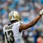 December 29, 2019: New Orleans Saints wide receiver Michael Thomas (13) signally first down after a review leads to a p