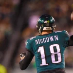 JAN 05, 2020 : Philadelphia Eagles quarterback Josh McCown (18) passes in the 3rd quarter during the NFC wild card matc