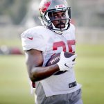 August 23, 2020, Tampa, Florida, USA: Tampa Bay Buccaneers running back LeSean McCoy(25) participates in a Bucs training