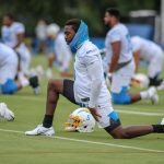 COSTA MESA, CA - AUGUST 31: Los Angeles Chargers quarterback Tyrod Taylor 5 during the Los Angeles Chargers training cam