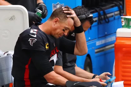 September 13, 2020, Atlanta, GA, USA: Atlanta Falcons quarterback Matt Ryan came up just short when an end of game pass