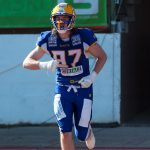 Projekt Spielberg Graz Giants, dass Markus Schaberl, ein 23-jähriger Wide Receiver