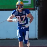 Projekt Spielberg Graz Giants, dass Markus Schaberl, ein 23-jähriger Wide Receiver