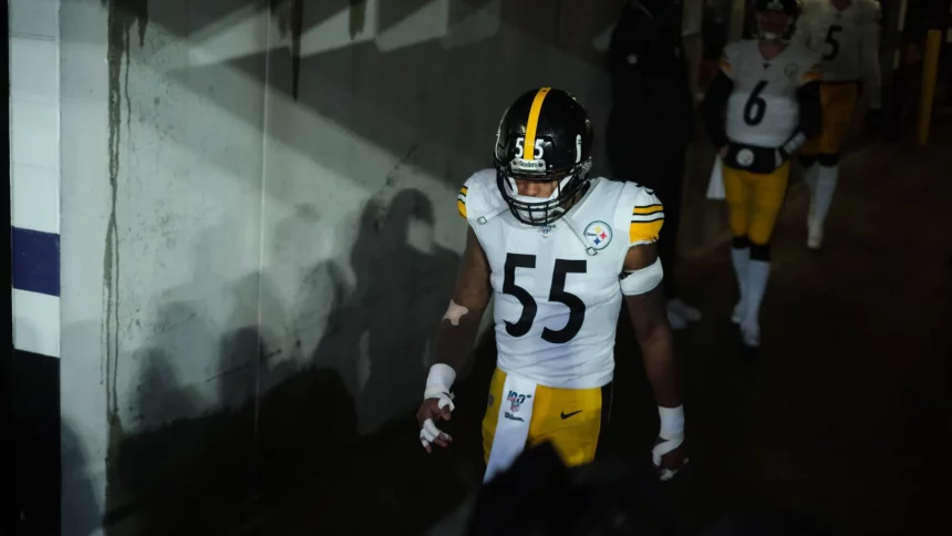 December 29th, 2019: Devin Bush 55 during the Pittsburgh Steelers vs Baltimore Ravens at M&T Bank Stadium in Baltimore,