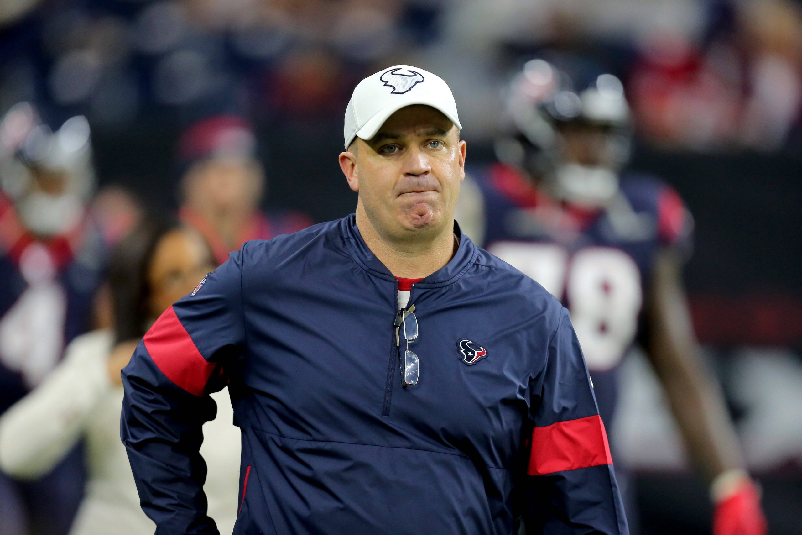 January 4, 2020, Houston, Texas, U.S: Houston Texans head coach Bill O Brien returns to the field following halftime of