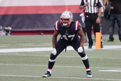 FOXBOROUGH, MA - SEPTEMBER 27: New England Patriots fullback Jakob Johnson (47) during a game between the New England Pa