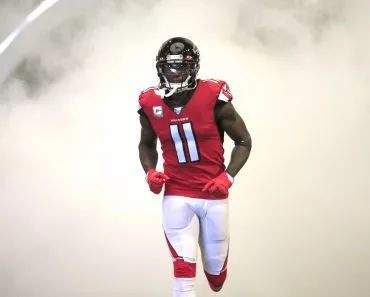 ATLANTA, GA - NOVEMBER 24: Julio Jones (11) of the Atlanta Falcons enters the field for the NFL, American Football Herre