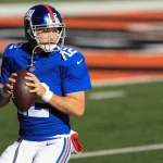 CINCINNATI, OH - NOVEMBER 29: New York Giants quarterback Colt McCoy (12) warms up before the game against the New York