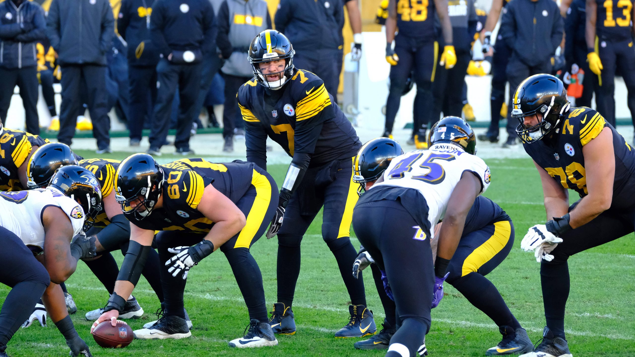 December 2nd, 2020: Ben Roethlisberger 7 during the Pittsburgh Steelers vs Baltimore Ravens game at Heinz Field in Pitt