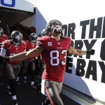 Tampa Bay Buccaneers wide receiver Vincent Jackson (83) basks in the glory of the Bay as he takes the field during week 12 of the 2012 NFL American Football Herren USA season in a game between the Tampa Bay Buccaneers and the Atlanta Falcons.