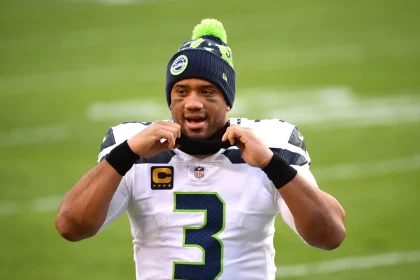 Seattle Seahawks quarterback Russell Wilson (3) leaves the field after the Seahawks defeated the Washington Football Tea