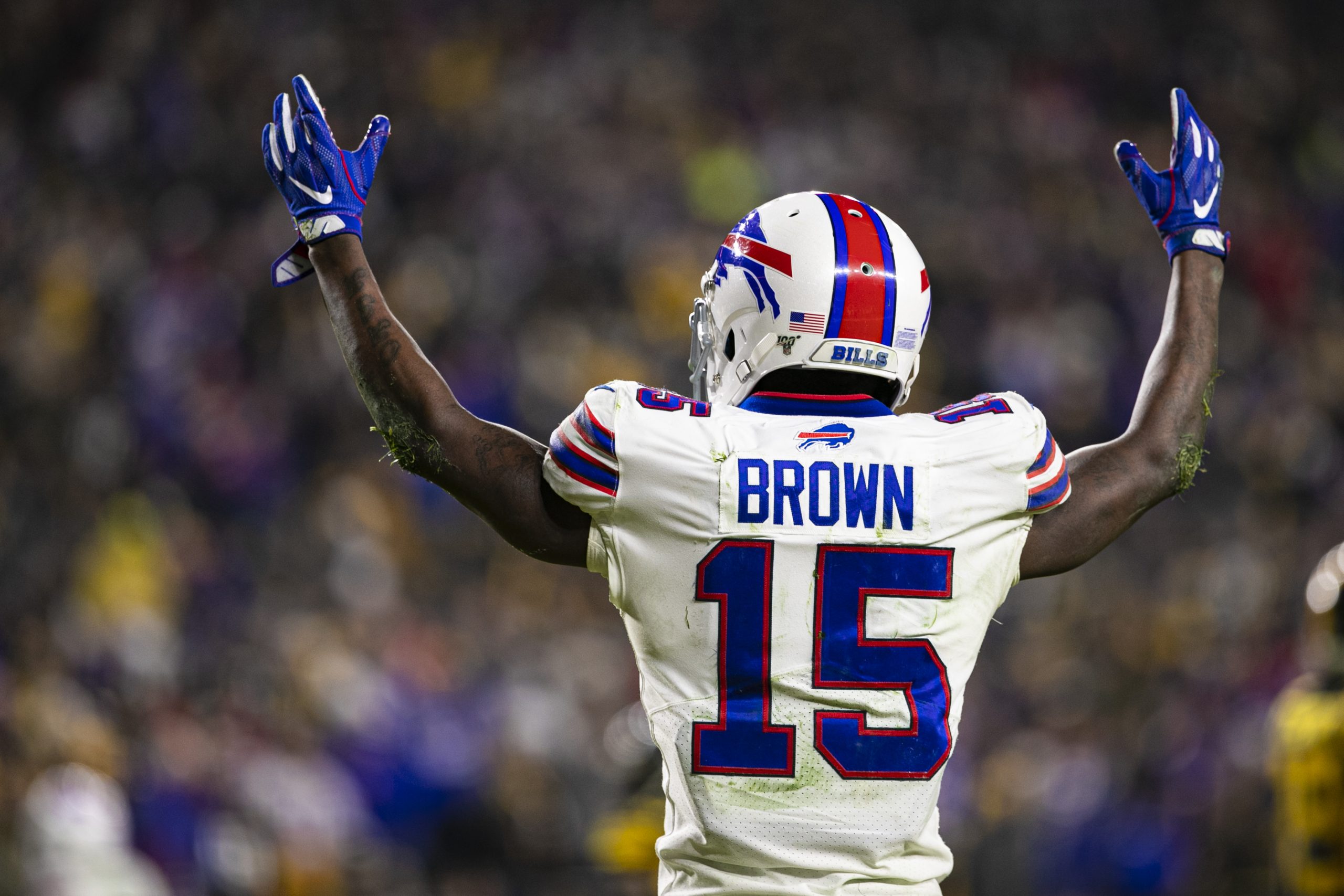 PITTSBURGH, PA - DECEMBER 15: Buffalo Bills wide receiver John Brown (15) celebrates during the NFL, American Football H