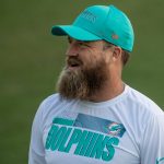 September 24, 2020, Jacksonville, Florida, USA: Miami Dolphins quarterback RYAN FITZPATRICK (14) walks off the field du