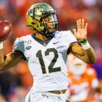 Wake Forest Demon Deacons quarterback Jamie Newman (12) during the NCAA, College League, USA college