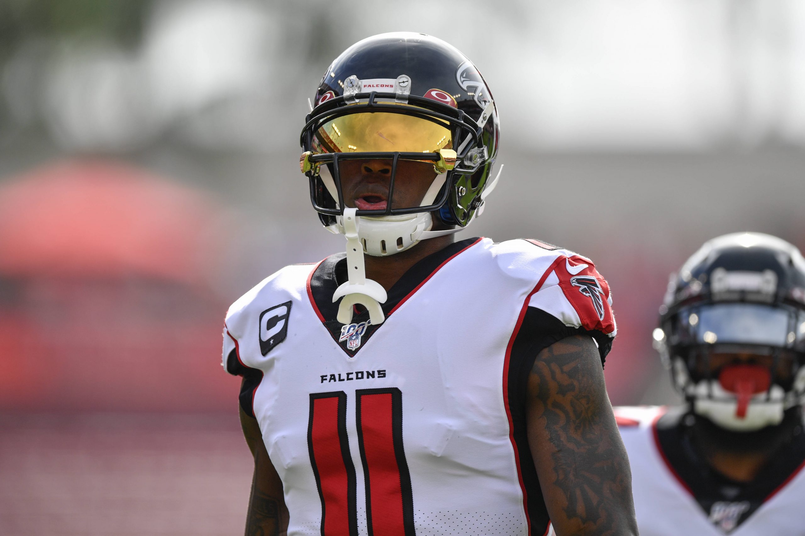 TAMPA, FL - DECEMBER 29: Atlanta Falcons Wide Receiver Julio Jones (11) prior to the first half of an NFL, American Foot