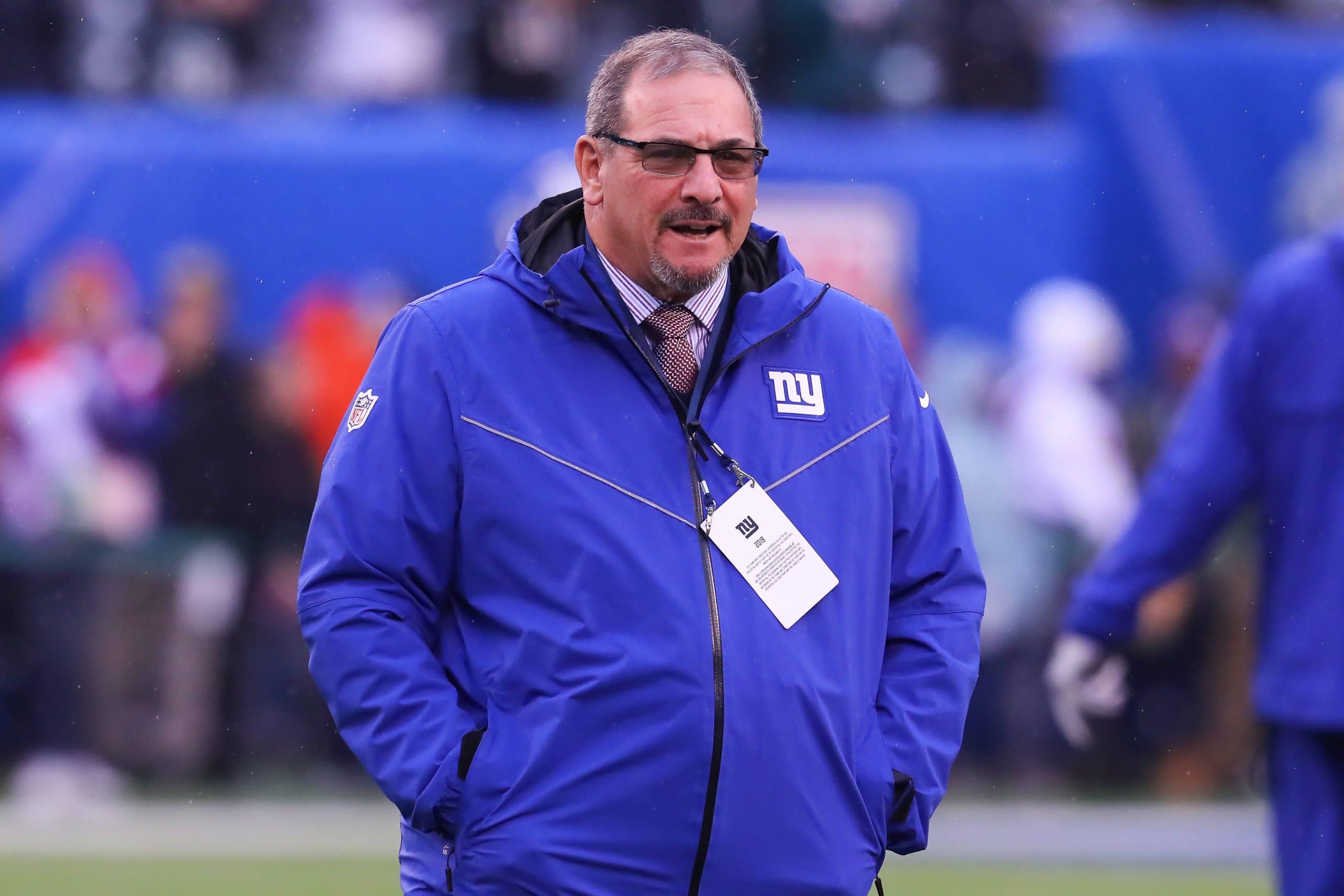 EAST RUTHERFORD, NJ - DECEMBER 29: New York Giants general manager Dave Gettleman prior to the National Football League