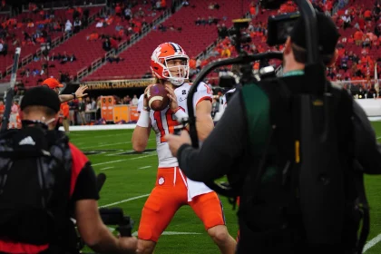 (FILE PHOTOS)..former Clemson Tigers quarterback (16) Trevor Lawrence is projected to go 1st in the NFL, American Footba