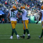EAST RUTHERFORD NJ DECEMBER 23 Green Bay Packers wide receiver Jake Kumerow 16 celebrates with