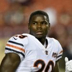 LANDOVER, MD - SEPTEMBER 23: Bears RB Tarik Cohen (29) runs off the field before during the Chicago Bears vs. Washington