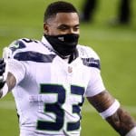 PHILADELPHIA, PA - NOVEMBER 30: Seattle Seahawks Safety Jamal Adams (33) celebrates with teammates after the game betwee