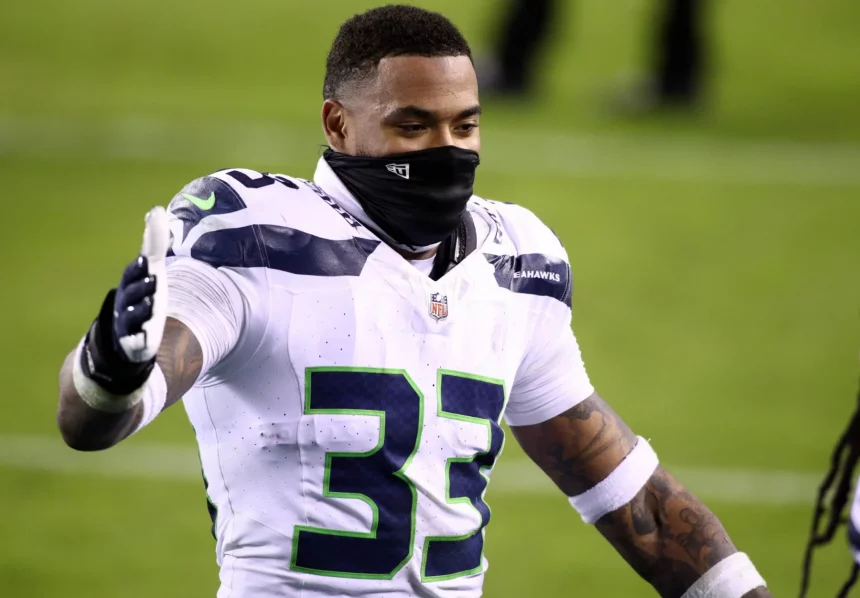 PHILADELPHIA, PA - NOVEMBER 30: Seattle Seahawks Safety Jamal Adams (33) celebrates with teammates after the game betwee