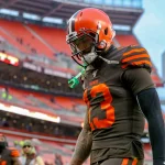 CLEVELAND, OH - DECEMBER 08: Cleveland Browns wide receiver Odell Beckham Jr. (13) leaves the field following the Nation