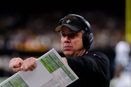 December 16 2019: New Orleans Saints head coach Sean Payton calls plays during the 1st half of the